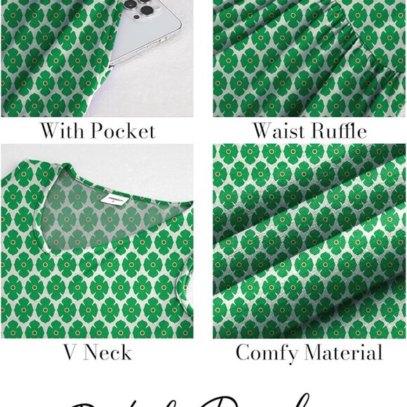 Summer Dresses Women Casual V Neck Sleeveless Flowy Sundress Small - Picture 5 of 5